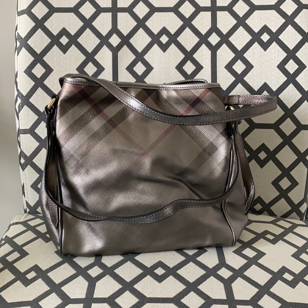 Burberry Metallic Nova Check Tote